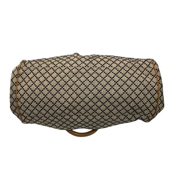 Gucci Sukey Medium Satchel 223974 Beige Diamante Canvas Leather Trim - Picture 8 of 16